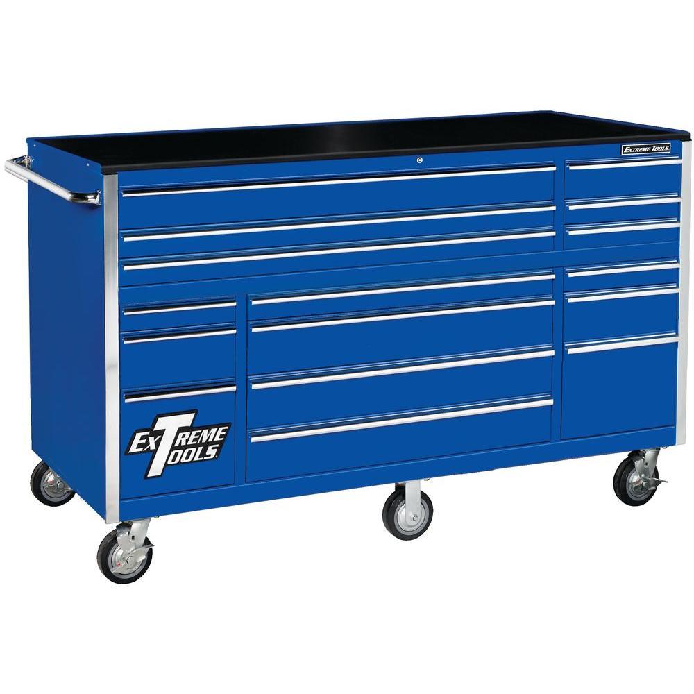THD Series 72 in. 16-Drawer Roller Cabinet Tool Chest, Black - Super Arbor
