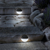 Solar Powered Black Round LED Light (4-Pack) - Super Arbor