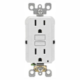 15 Amp Self-Test SmartlockPro Slim Duplex GFCI Outlet, Ivory - Super Arbor