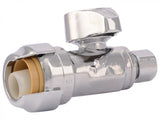 SharkBite Brass 1/2-in Push-to-Connect x 3/8-in OD Compression Quarter Turn Straight Valve