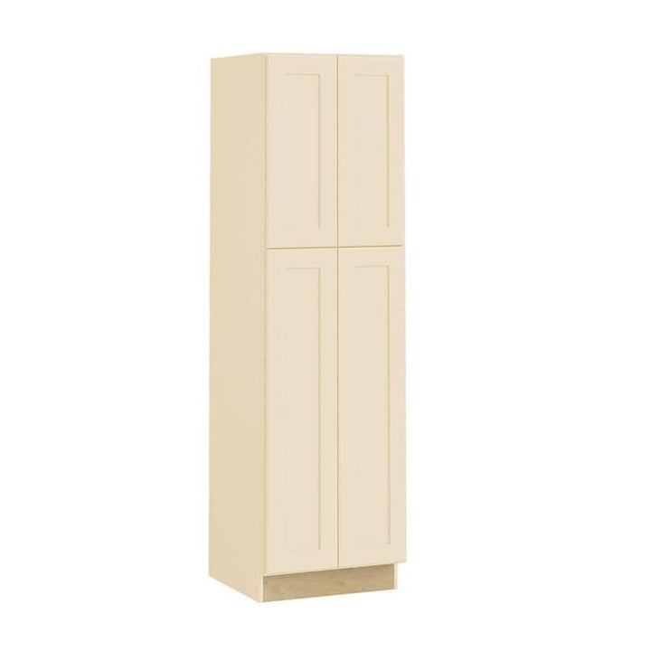 Home Decorators Collection Newport 24 in. W x 24 in. D x 90 in. H Assembled Plywood Pantry Kitchen Cabinet in Blended Cream with Soft Close