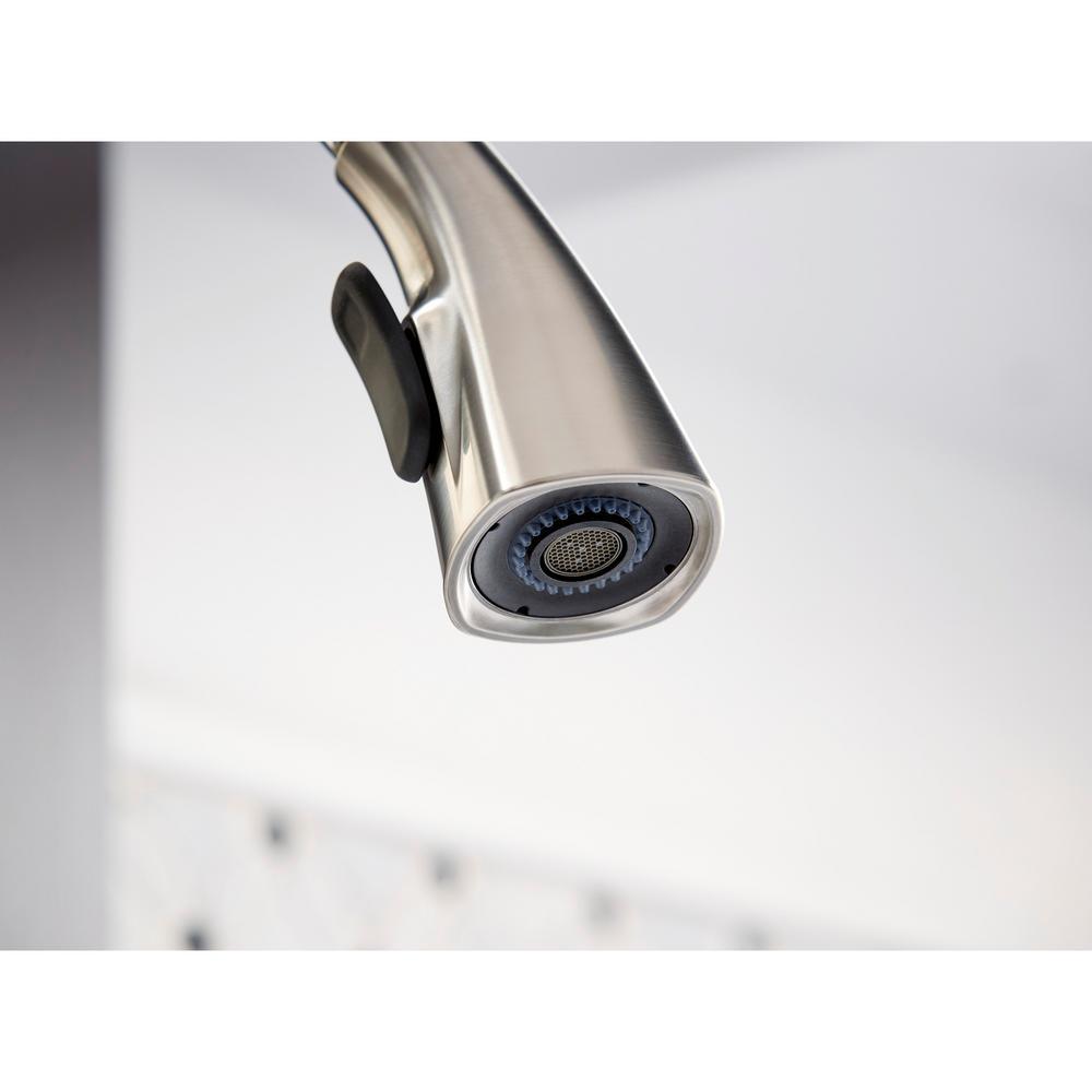Rubicon Single-Handle Pull-Down Sprayer Kitchen Faucet in Vibrant Stainless - Super Arbor