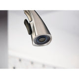 Rubicon Single-Handle Pull-Down Sprayer Kitchen Faucet in Vibrant Stainless - Super Arbor
