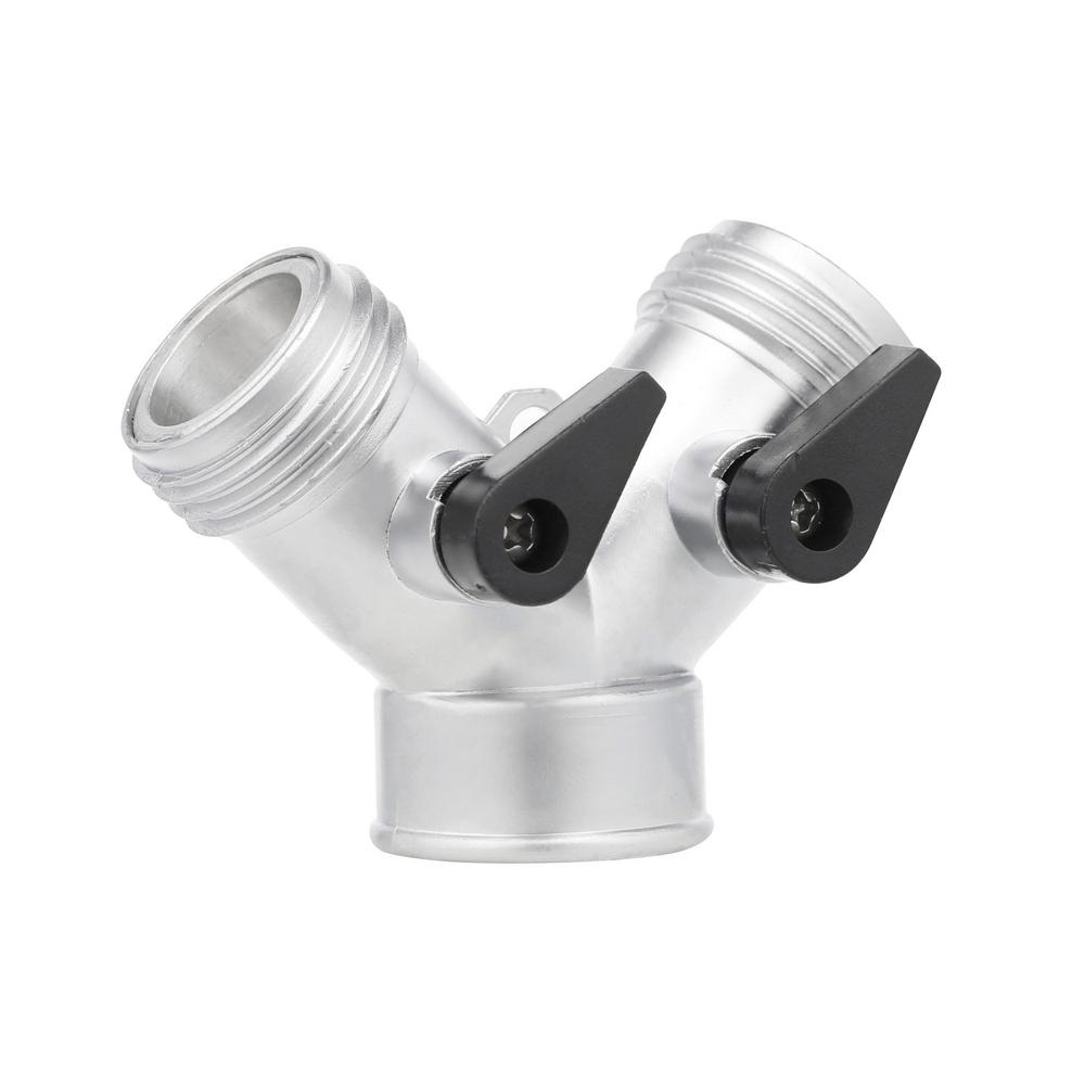 2-Way Y Shut-Off Metal Hose Connector - Super Arbor