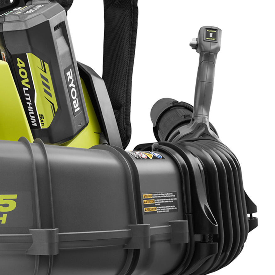RYOBI 145 MPH 625 CFM 40V Lithium-Ion Cordless Backpack Blower Kit with 5.0Ah Battery and Charger