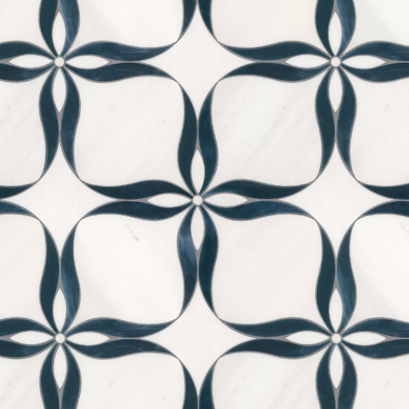 Luna Art Glass Honed Waterjet Mosaic
