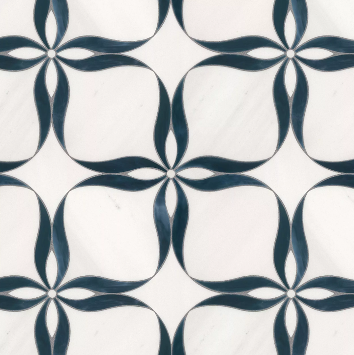 Luna Art Glass Honed Waterjet Mosaic
