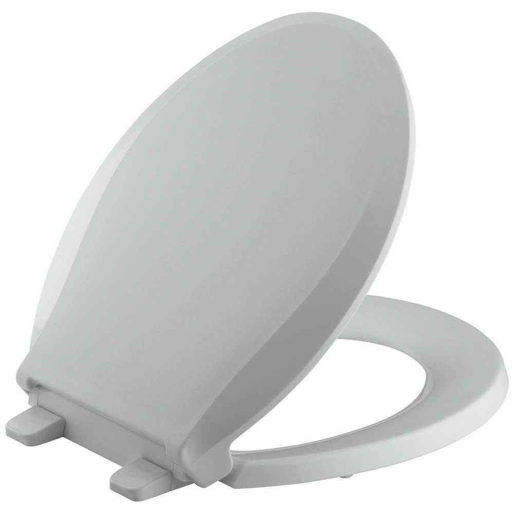 Cachet Quiet-Close Round Closed Front Toilet Seat with Grip-Tight Bumpers in White - Super Arbor