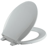 Cachet Quiet-Close Round Closed Front Toilet Seat with Grip-Tight Bumpers in White - Super Arbor