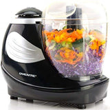 1.5-Cup Single Speed Black Mini Food Processor Chopping Blade, Mixer, Shredding/Slicing Disc
