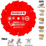 10 in. x 12-Tooth Polycrystalline Diamond (PCD) Tipped Ultimate Flooring Blade - Super Arbor