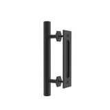 12 in. Stainless Steel Hexagon Pull and Flush Sliding Barn Door Handle Set - Super Arbor