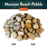 Southwest Boulder & Stone 1.17 cu. ft. 1/2 in. to 1 in. Buff Mexican Beach Pebble Smooth Round Rock for Gardens, Landscapes and Ponds - Super Arbor