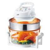 1300 W White Countertop Convection Oven with Built-in Timer and Extender Ring