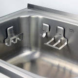 All-in-One 23.6 in. x 19.7 in. x 34.6 in. Particle Board Utility Sink and Cabinet with Faucet and Accessory Kit - Super Arbor