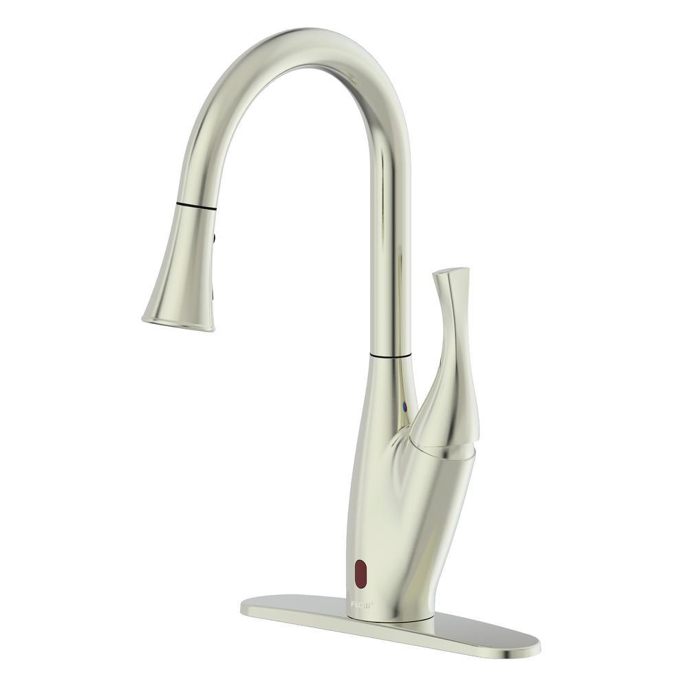 X Series Single-Handle Pull-Down Sprayer Kitchen Faucet with Motion Sensor in Oil Rubbed Bronze - Super Arbor