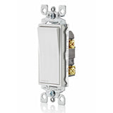 Decora 15 Amp Single Pole Rocker AC Quiet Light Switch, White (10-Pack) - Super Arbor