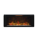 Helen 48 in. Wall-Mount Electric Fireplace in Black - Super Arbor