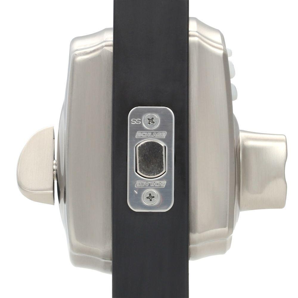 Camelot Satin Nickel Keypad Electronic Door Lock Deadbolt and Georgian Knob - Super Arbor