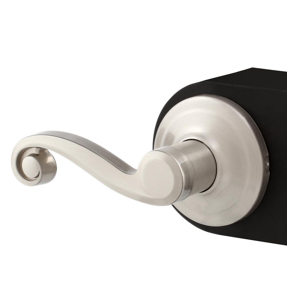 Lido Satin Nickel Left-Handed Dummy Door Lever with Microban Antimicrobial Technology - Super Arbor