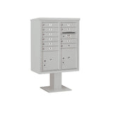 3400 Horizontal Series 10-Compartment 2-Parcel Locker Pedestal Mount Mailbox - Super Arbor