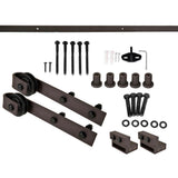 30 in. x 84 in. Z Series White Knotty Pine Wood Interior Sliding Barn Door with Hardware Kit - Super Arbor