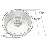 Dualmount Stainless Steel 18 in. Single Bowl Bar Sink