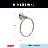 Delta Ashlyn Brilliance Stainless Steel Wall Mount Towel Ring