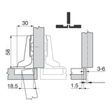 Frameless Cabinet Hinge (2-Pack) - Super Arbor