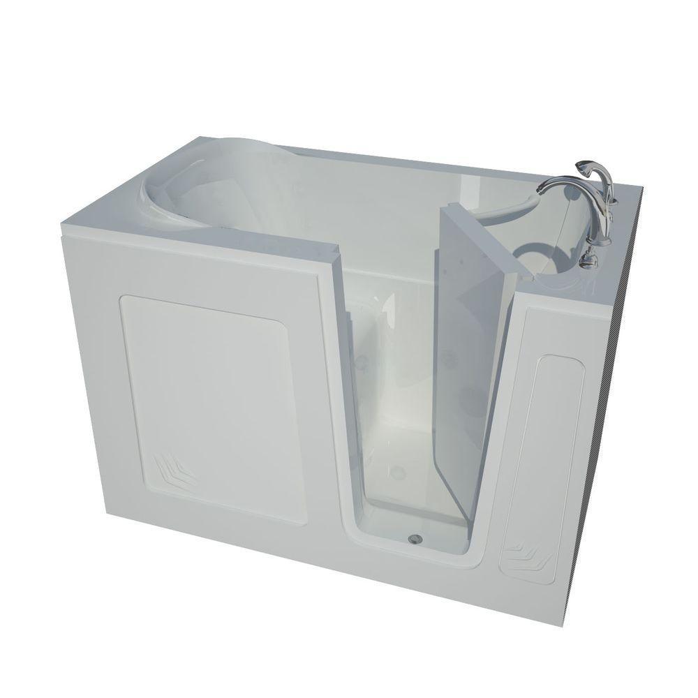 HD Series 30 in. x 54 in. Right Drain Quick Fill Walk-In Soaking Bathtub in White - Super Arbor