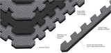 Norsk Dazzling Blue/Black 24 in. x 24 in. EVA Foam Truly Reversible Sport MMA Interlocking Tile (36-Tile)