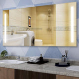 60 in. x 28 in. White LED Lighted Wall Mirror with Rock Switch