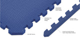 Norsk Solid Blue 24 in. x 24 in. EVA Foam Sport Interlocking Tiles (4-Pack)
