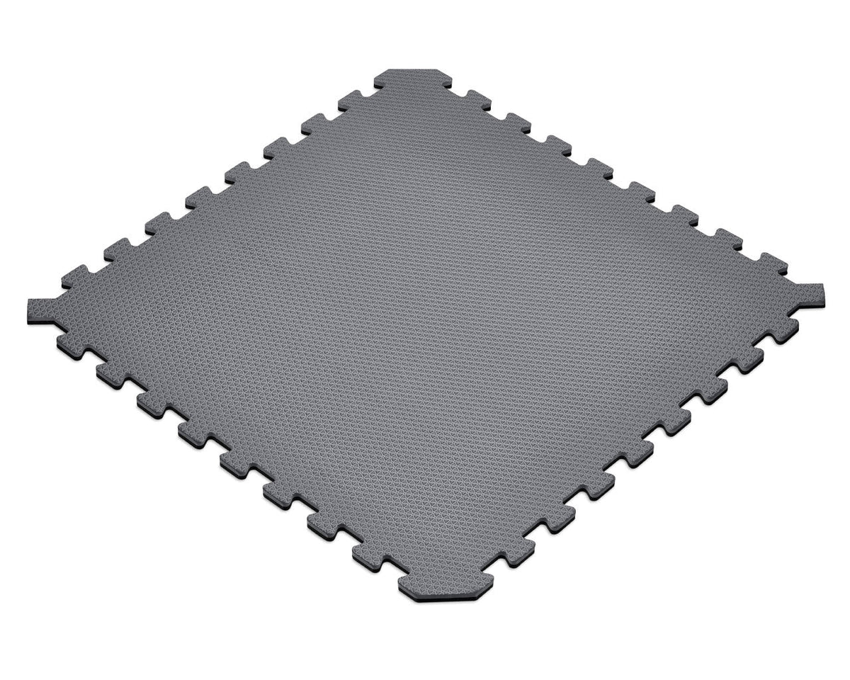 Norsk Black/Red 24 in. x 24 in. x 0.51 in. Foam Reversible Interlocking Floor Mat (6-Pack)
