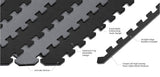 Norsk Black/Red 24 in. x 24 in. x 0.51 in. Foam Reversible Interlocking Floor Mat (6-Pack)