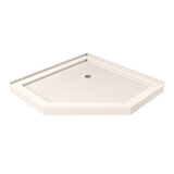 Prism Plus 42 in. x 42 in. x 74.75 in. Semi-Frameless Neo-Angle Hinged Shower Enclosure in Brushed Nickel with Base - Super Arbor