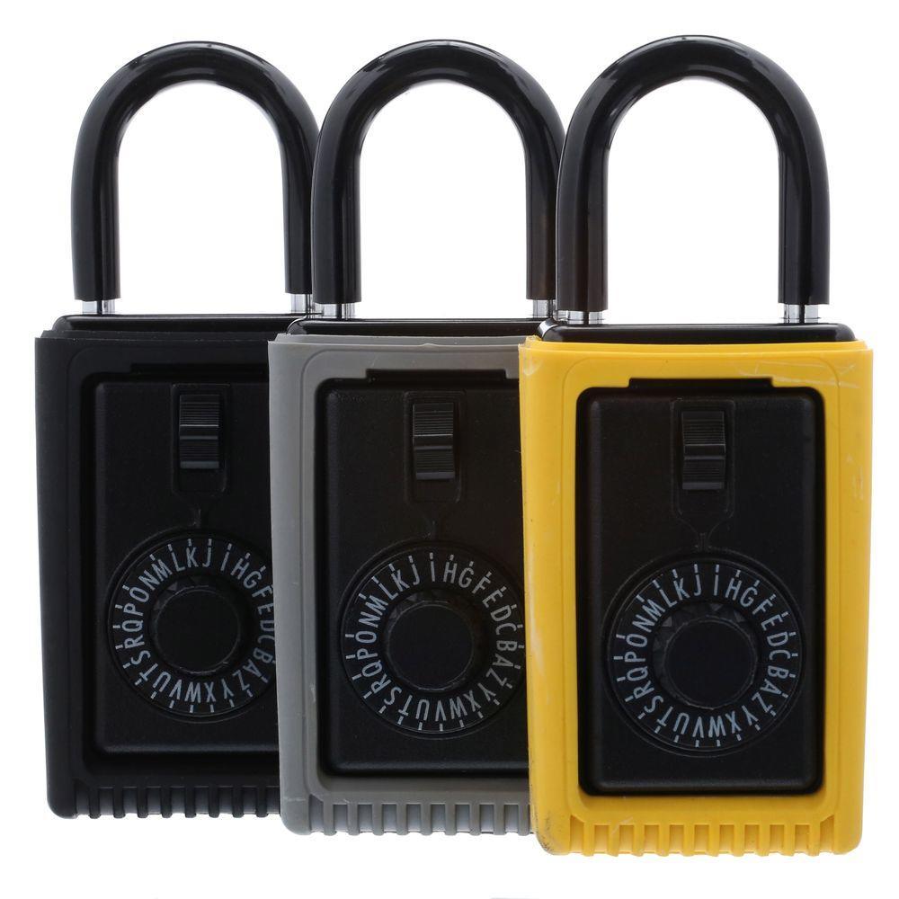 Portable Dial 3-Key Lock Box (6-Pack, Combo Colors) - Super Arbor