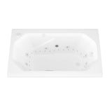 Onyx Diamond Series 5 ft. Right Drain Rectangular Drop-in Whirlpool and Air Bath Tub in White - Super Arbor