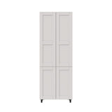 Shaker Assembled 30 in. x 84.5 in. x 24 in. Pantry Cabinet in Vanilla White - Super Arbor