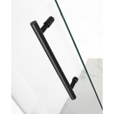 Coraline 56 in. to 60 in. x 60 in. Frameless Sliding Tub Door in Matte Black - Super Arbor