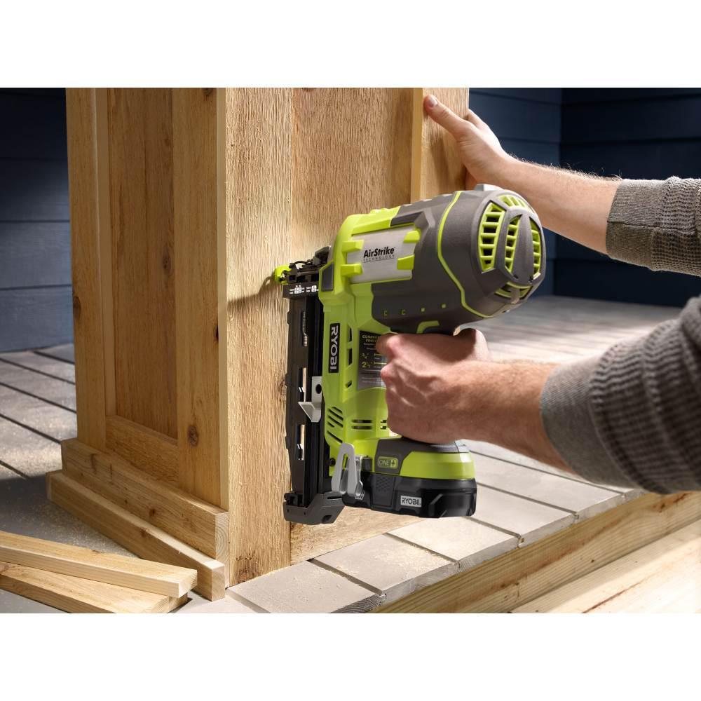 18-Volt ONE+ AirStrike 16-Gauge Cordless Straight Finish Nailer Kit with ONE+ 2.0 Ah Lithium-Ion Battery and Charger - Super Arbor