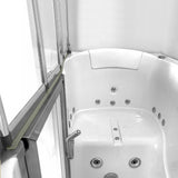 Elite 52 in. Walk-In Whirlpool and Air Bath Bathtub in White with RH Door, Thermostatic Faucet, Dual Drain,Shower Screen - Super Arbor