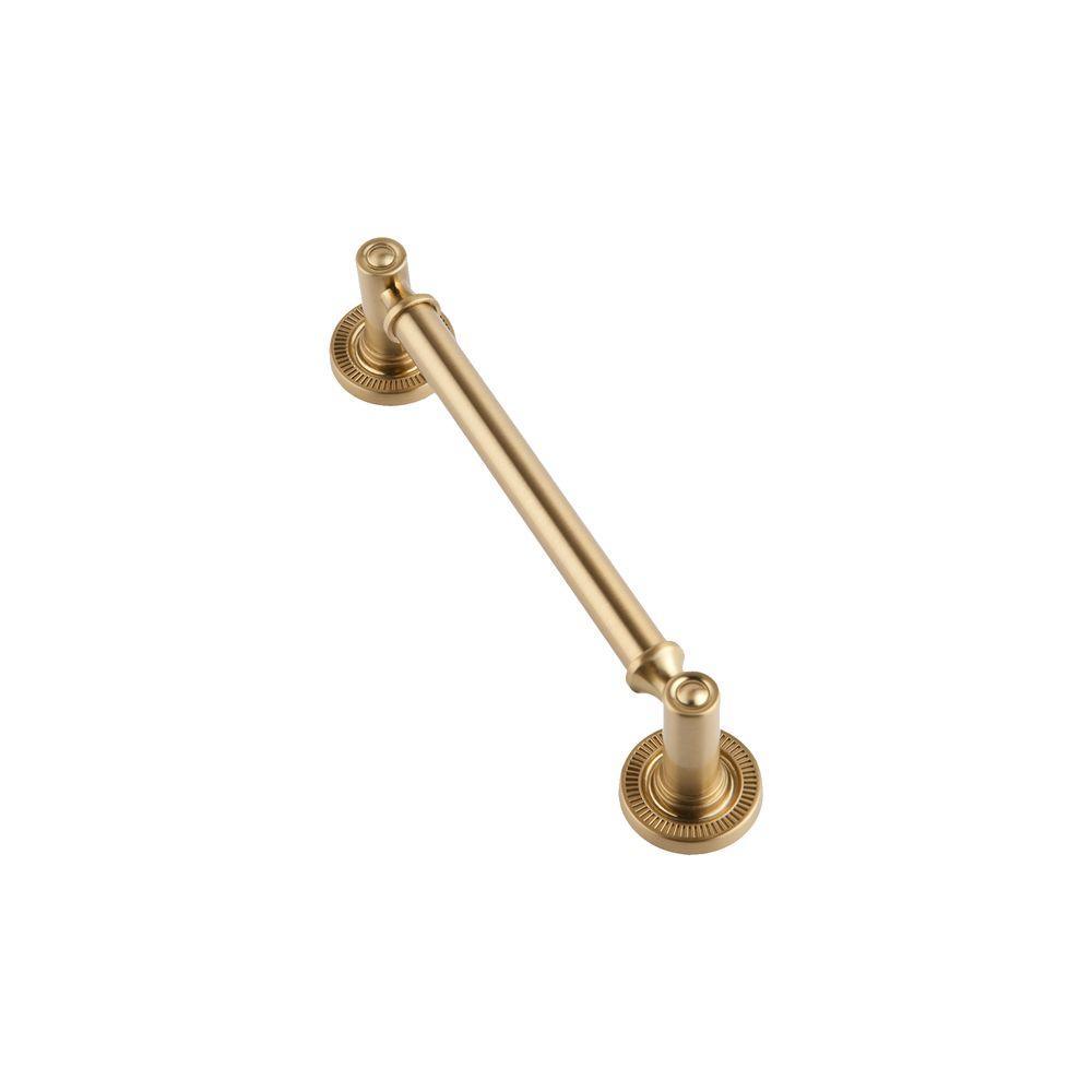 Minted 6 in. Center-to-Center Satin Brass Cabinet Pull - Super Arbor