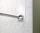54 in. - 72 in. Adjustable Length Curved Shower Rod in Chrome