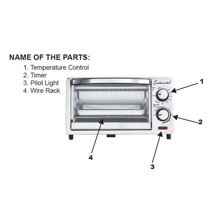 1000 W 4-Slice White Toaster Oven with 60 Minute Timer