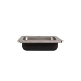 Classroom Sink, Drop-in, 17 in. x 25 in. 1-Compartment, ADA, SS, L/R Faucet Ledges, 4.5 in. Deep, Drain Center Rear