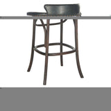 Safavieh Kenny Antique Black Upholstered Bar Stool