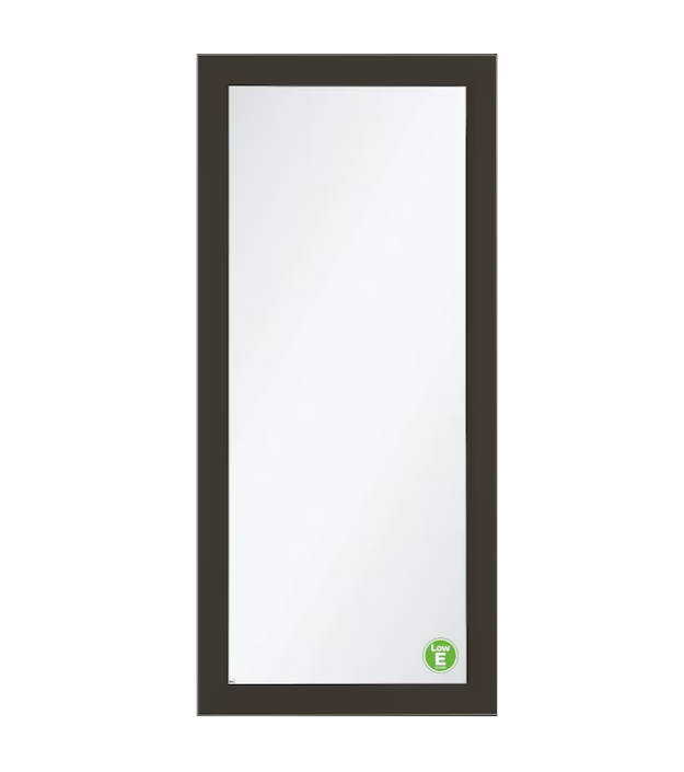 LARSON Signature Selection Low-E 32-in x 81-in Elk (Brown) Full-view Interchangeable Screen Aluminum Storm Door