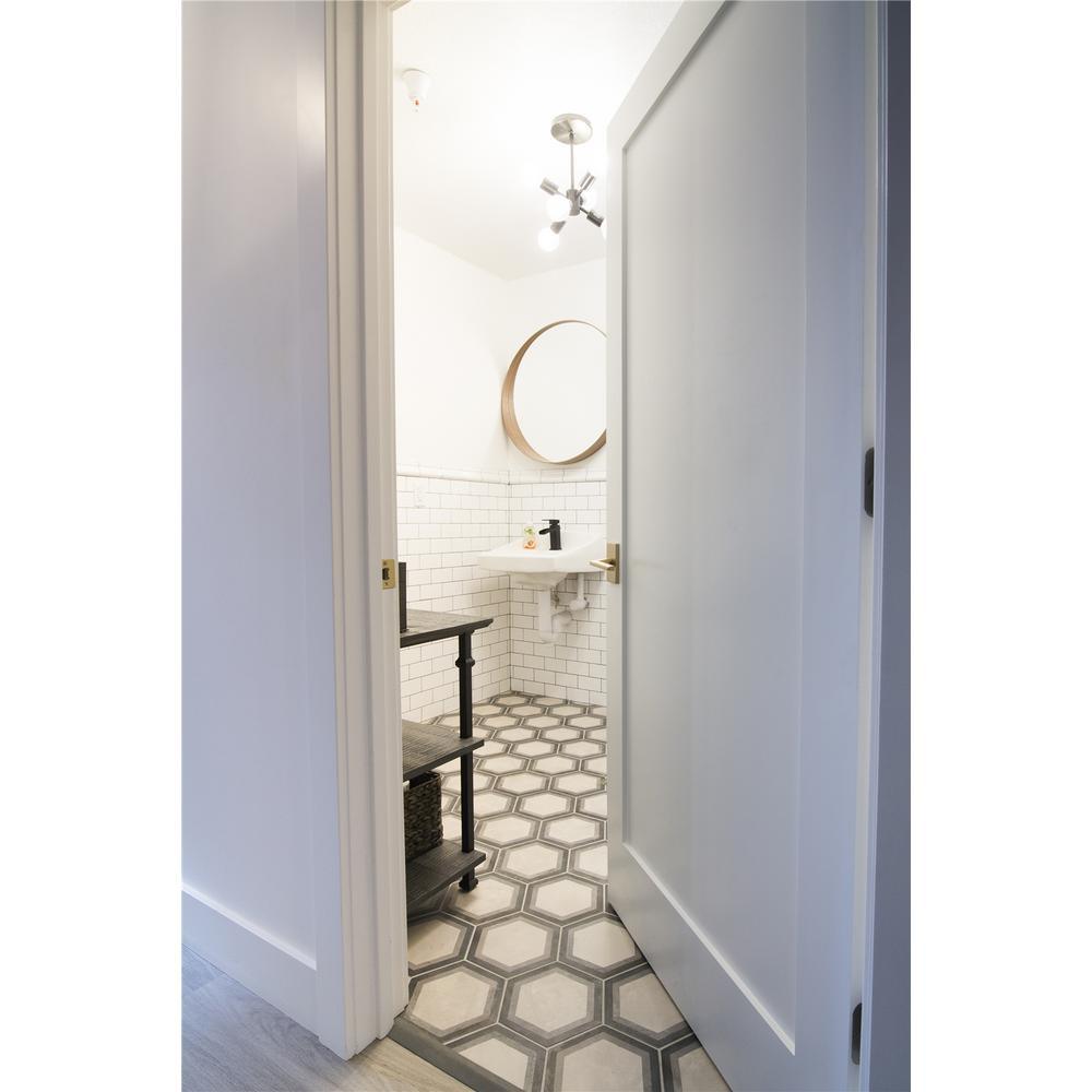 36 in. x 96 in. Shaker 1-Panel Primed Solid Hybrid Core MDF Interior Door Slab - Super Arbor