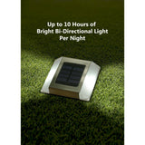 Stainless Steel Integrated 2-LED Solar Deck and Path Light (2-Pack) - Super Arbor